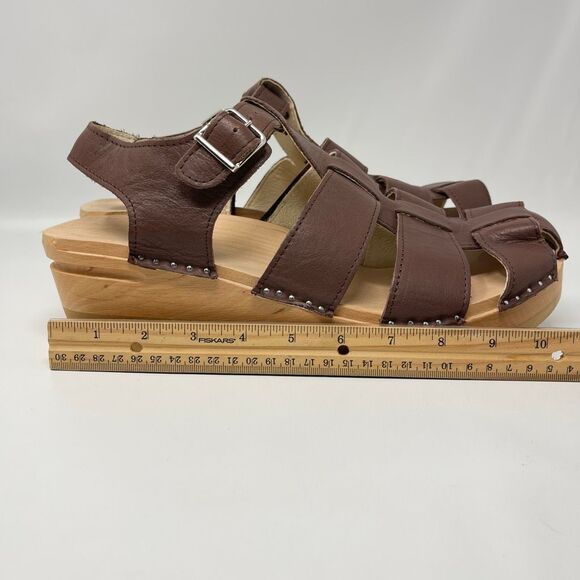 Troentorp Homer Brown Leather Clogs Sandals Men’s Size US 14 EU 47 Excellent main image 5